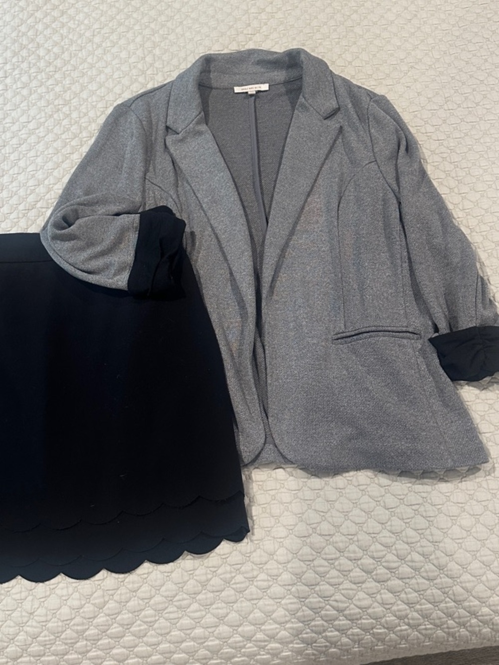 LOFT Gray Knit Blazer